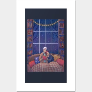 Cosy Cottage Winter Husbands Posters and Art